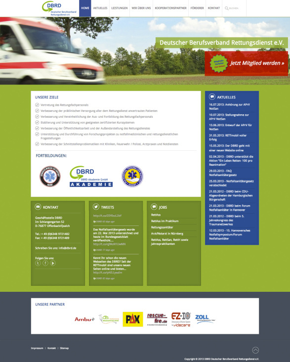 DBRD | Design & Realisierung Website (Joomla)