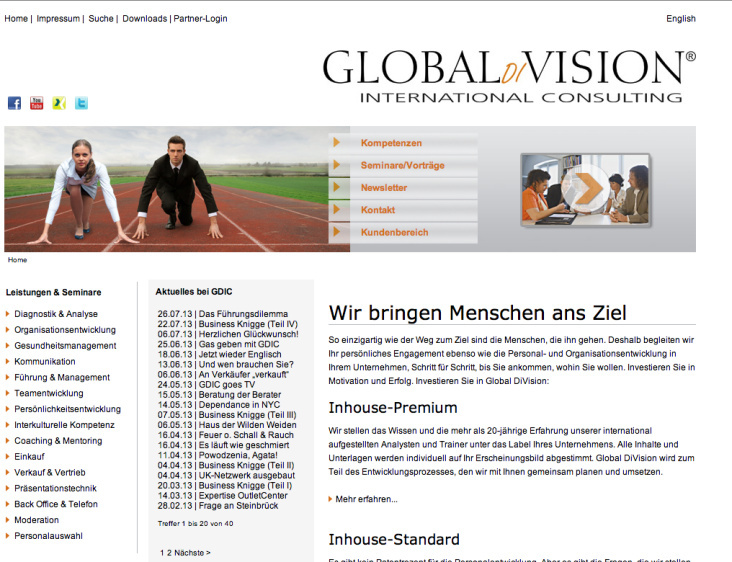 Global DiVision | Realisierung Website (Typo3)