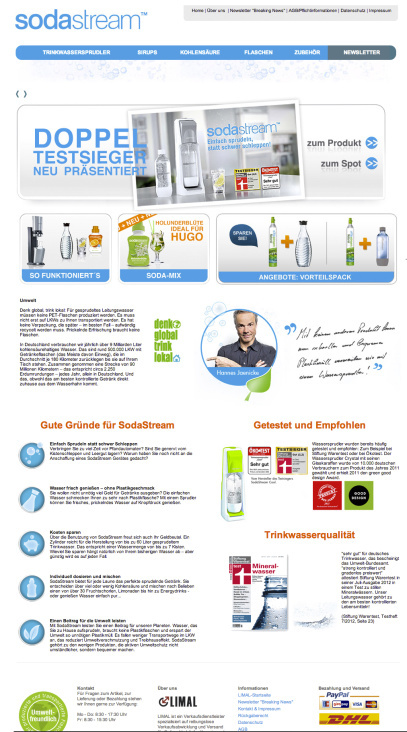 SodaStream | Designadaption & Realisierung eBay Shop