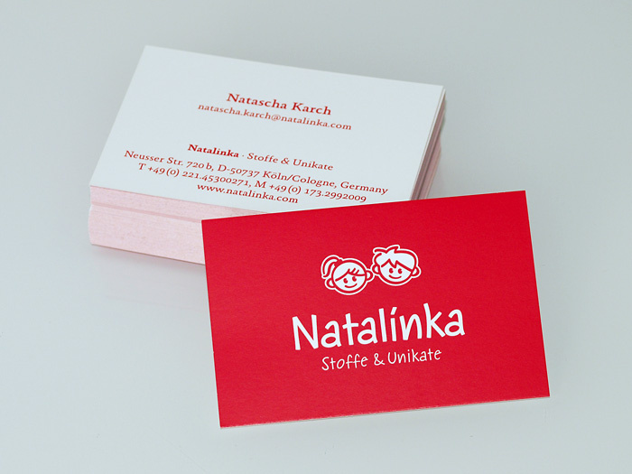 Corporate Design für Natalinka (Köln) – Geschäftsausstattung: Visitenkarte