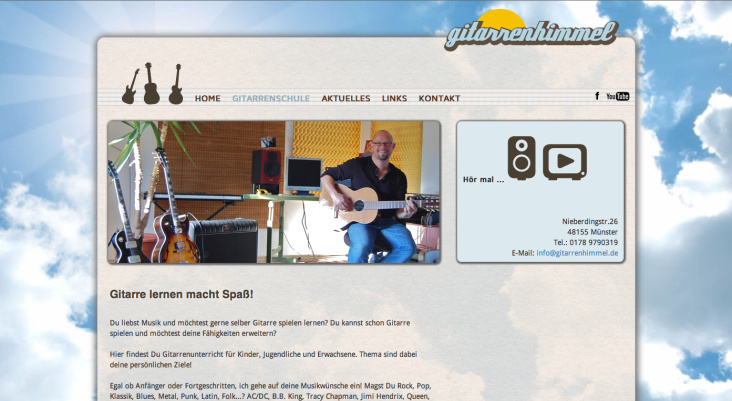 Gitarrenunterricht Logo und Homepage