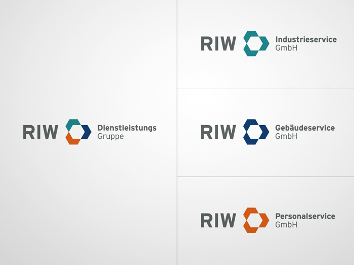 Markengestaltung: Entwicklung der Wort-/Bildmarke für RIW Dienstleistungsgruppe (Köln)