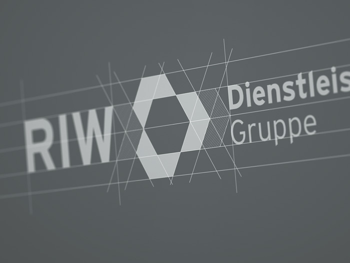 Entwicklung der Wort- und Bildmarke für RIW Dienstleistungsgruppe (Köln)