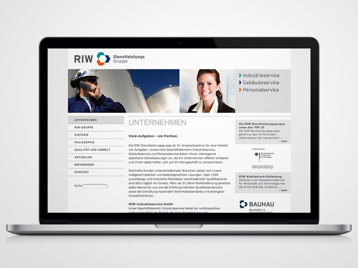 RIW Köln: Web-Design, Internet-Seiten – Design und Entwicklung