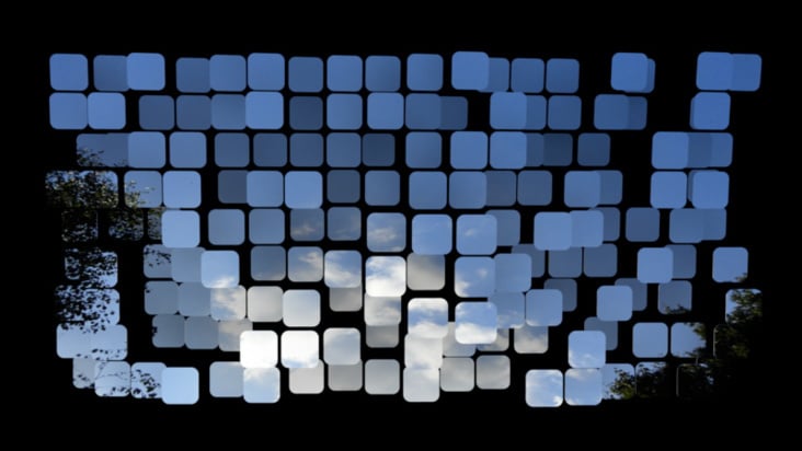 Icon-Mosaik-Animation Wolken (2013)