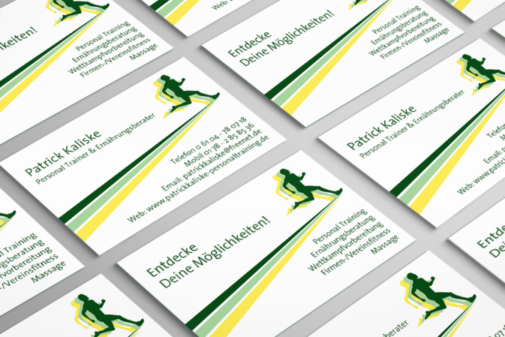 Visitenkarten für Personaltrainer inklusive Logoentwicklung
