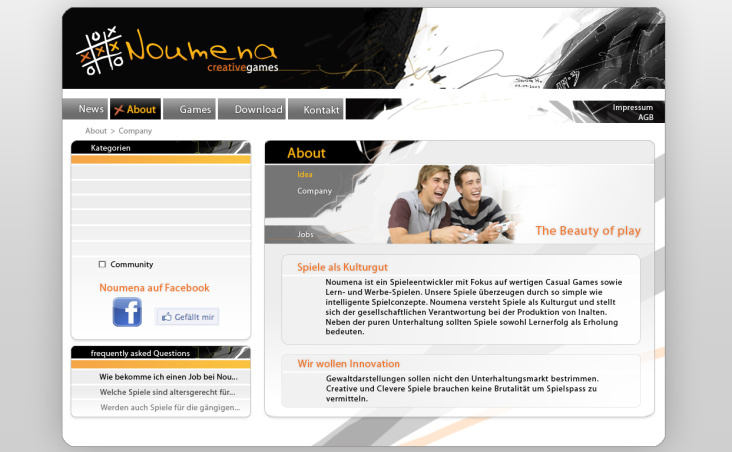 Website Noumena Studios