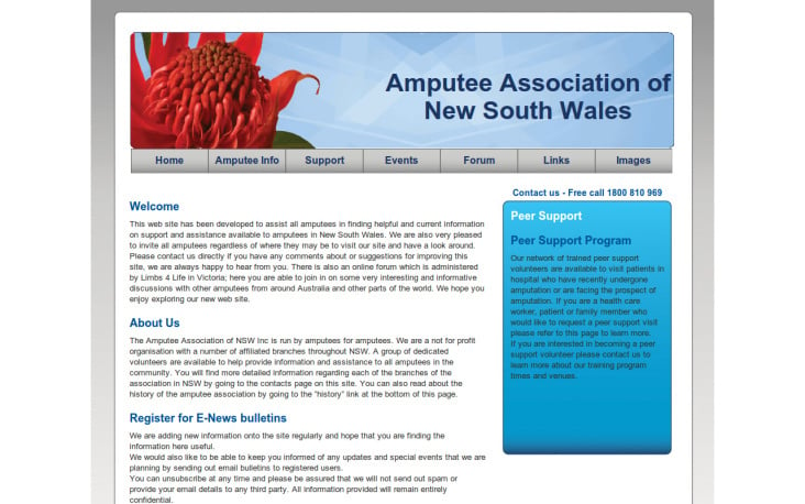 Amputee Association of New South Wales 2009 – LIVE seit 2009