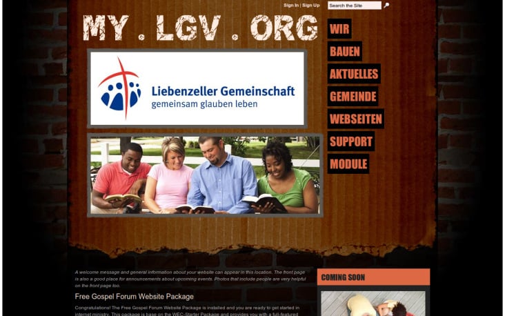 My LGV Webseite 2010 – 2011 – 400 vorkonfigurierte Webseiten in einem TYPO3.