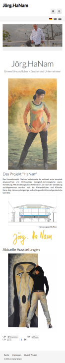 joerg Hanam 2013 – heute – Artist und Social Entrepreneur mit blick auf ökologische Jeans Veredelung