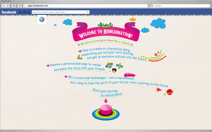 Facebook App für Volkswagen Mexico