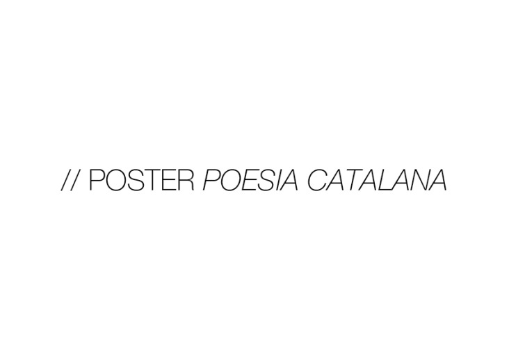 // POSTER DESIGN_Event „Poesia catalana“, BAU Barcelona