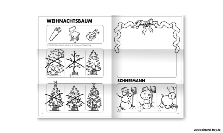 Weihnachtskarte „Schaltplan“ Rückseite
