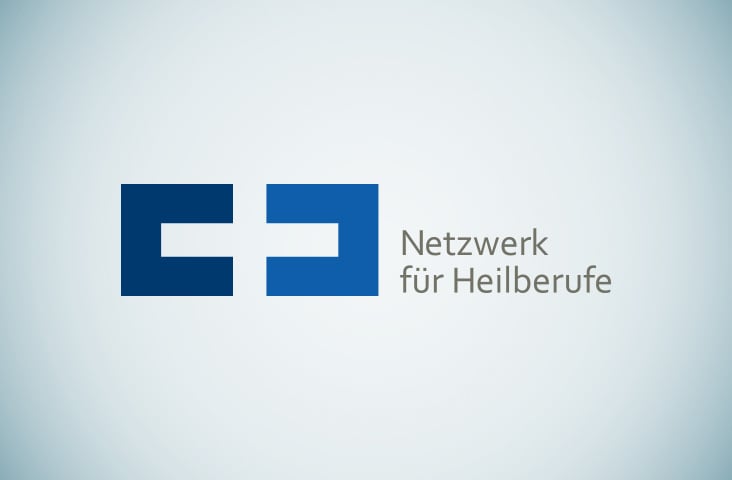 Logo for “network for health care practitioners”. Design & idea: Usama Elyas on behalf of mecca.de
