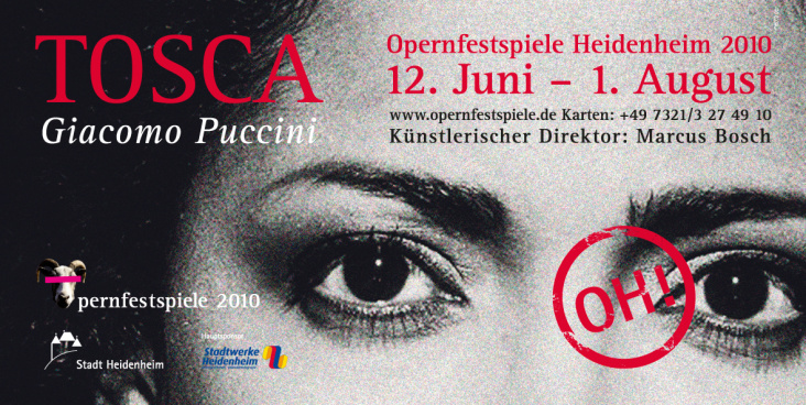 Banner für die Opernfestspiele Heidenheim „Tosca“