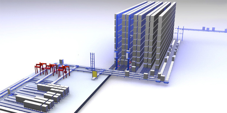 3D Animation Hochregallager-Systeme