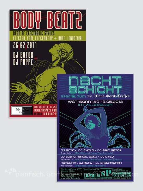 DJ BOTOX: Illustration und Flyergestaltung