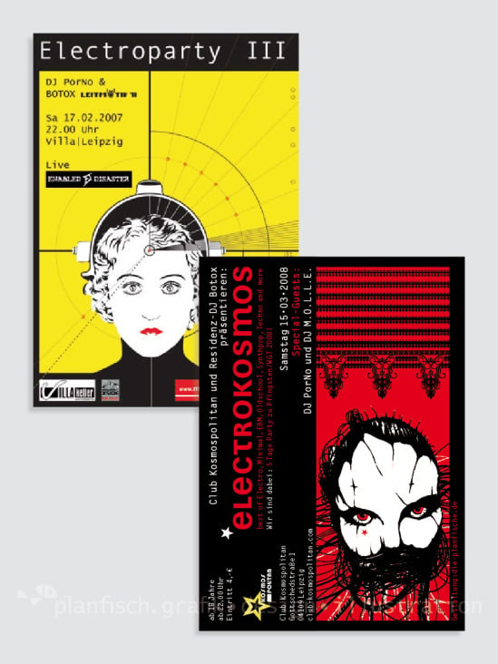 DJ BOTOX: Illustration und Flyergestaltung