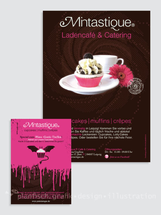 Mintastique® Café & Catering: Corporate Design und Gestaltung diverser Werbemittel