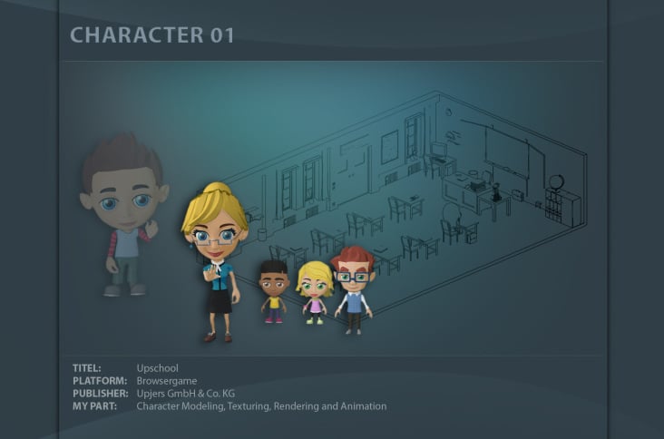 Character für Browsergame „Upschool“