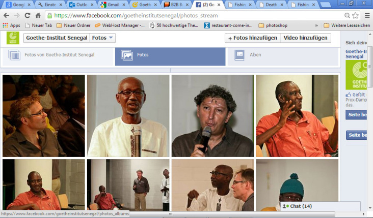 Goethe-Institut Senegal, Dakar, Facebook, Fotodokumentation der Veranstaltungen