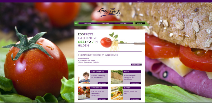 Webdesign für Cateringunternehmen