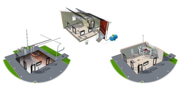 • 3D-Modeling/Visualisierung : ECO2 Haus – Etagen-Ansichten (Webseite)