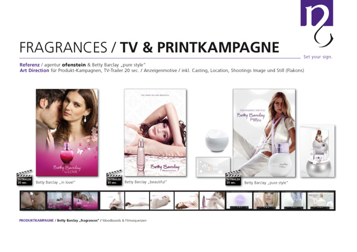 TV- & Printkampagne, Betty Barclay fragrances