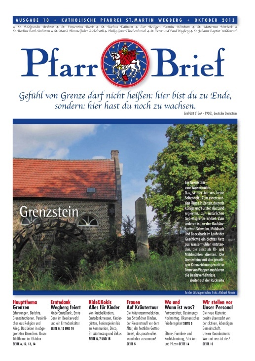 Titelseite Pfarrbrief Oktober 2013