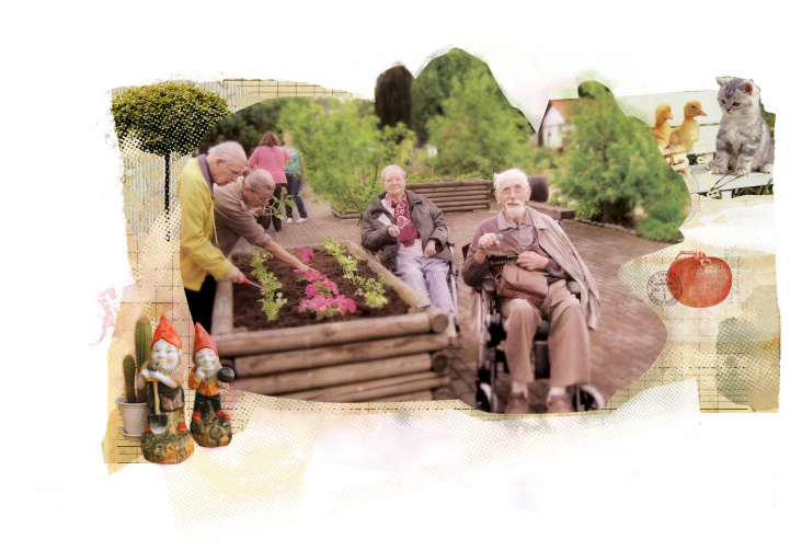 ProAlter 5/2012 / Gartenarbeit mit Senioren / Fotocomposing und freigrafische Nachbearbeitung