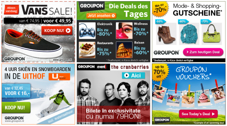 Groupon · Affiliate und GDN · Shopping und Leisure