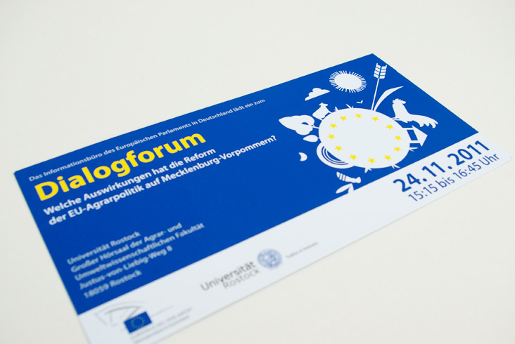 Europäisches Parlament Event-Flyer
