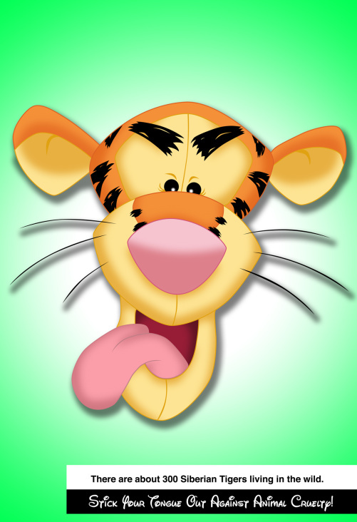 Tigger: Stick Your Tongue Out Against Animal Cruelty