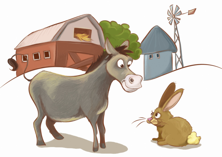 Esel und Hase