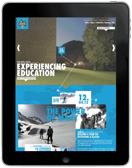 St. Gilgen International School website concept