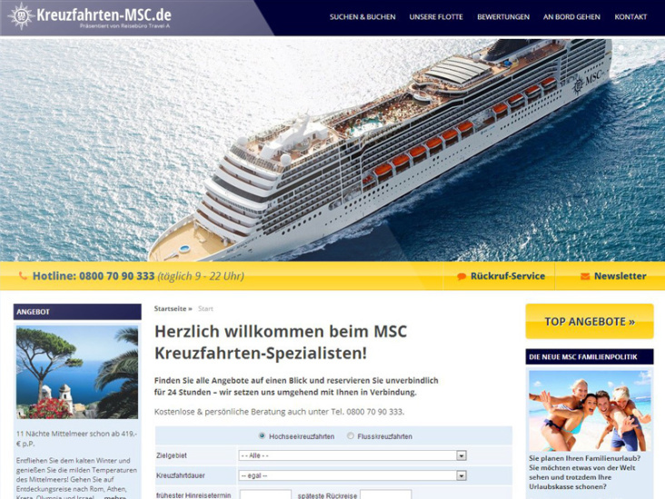 Startseite MSC Kreuzfahrten.de