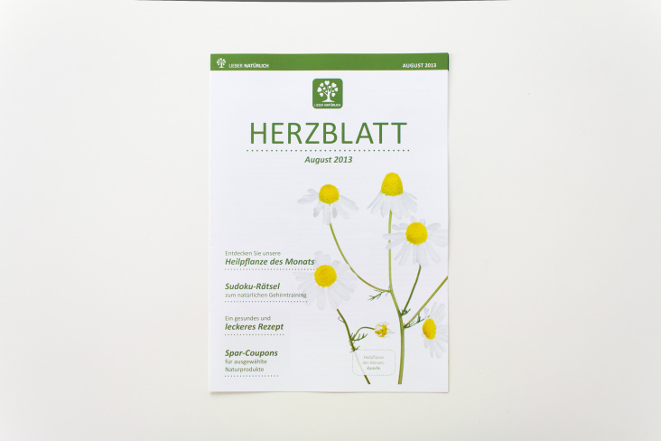 Print-Newsletter „Herzblatt“ Lieber Natürlich