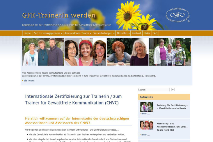 www.gfk-trainer-werden.de – Internetpräsenz der deutschsprachigen GFK-Assessoren