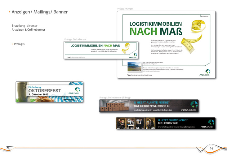 Anzeigen, Mailings & Banner Prologis