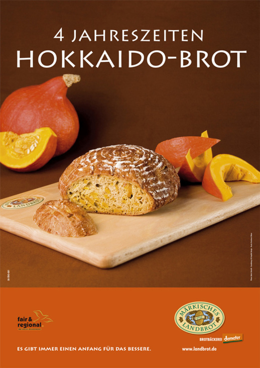 A3 Plakat Saisonbrot Hokkaido-Kürbis