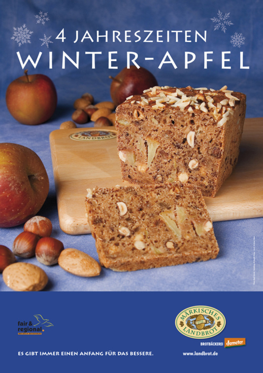 A3 Plakat Saisonbrot Winter-Apfel
