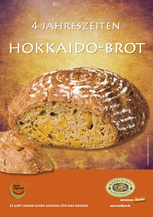 A3 Plakat Saisonbrot Hokkaido-Kürbis