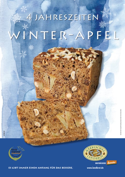 A3 Plakat Saisonbrot Winter-Apfel