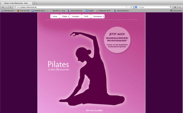 Pilates // Statische Internetseite