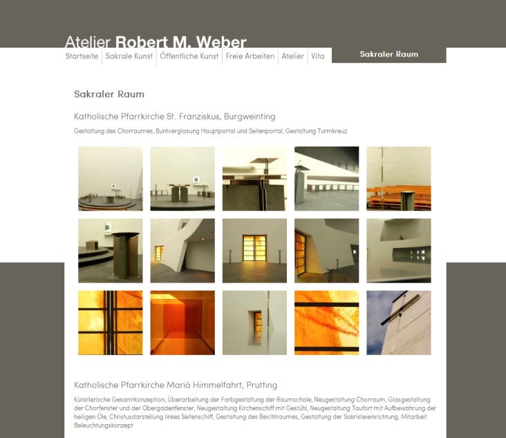 Atelier Weber – Webseite