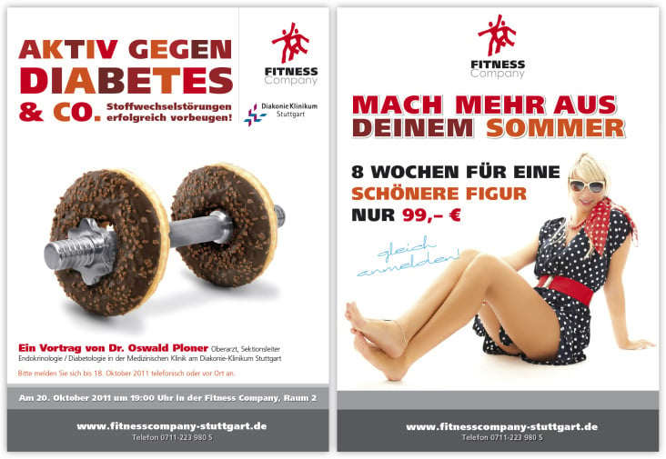 Plakate // Fitness Company Stuttgart // Fitness Studio