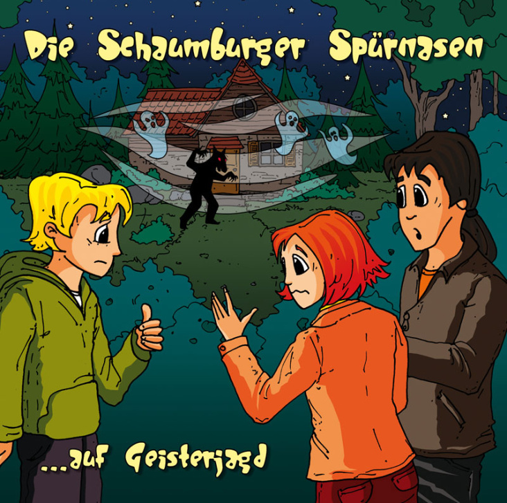 Illustration CD-Cover, „Die Schaumburger Spürnasen auf Geisterjagd“
