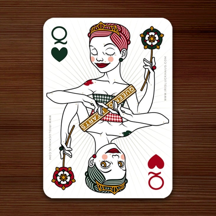 Herzdame im 52 Aces Pokerdeck