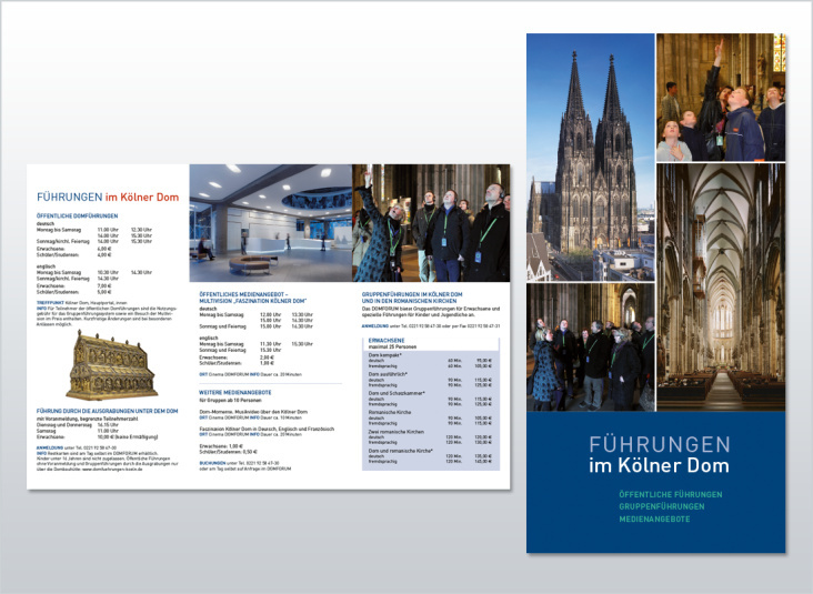 Info-Folder über Führungen im Kölner Dom