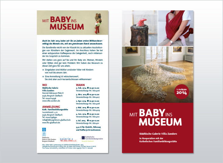 Info-Flyer für das Projekt „Mit Baby ins Museum“